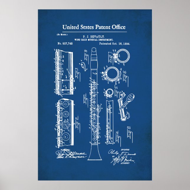 Poster Brevet US - Clarinet (Devant)