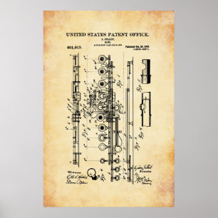 Poster Brevet US - Flûte