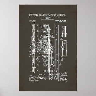 Poster Brevet US - Flûte