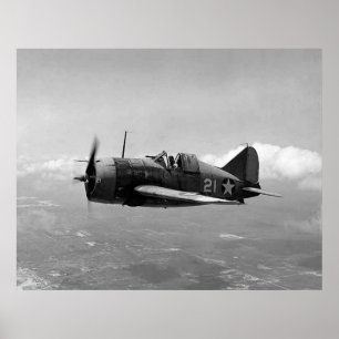 Poster Brewster F2A Buffalo
