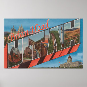 Poster Brian Head, Utah - Scènes de grandes lettres