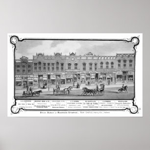 Poster Brick Business Row Nouveau Château Indiana