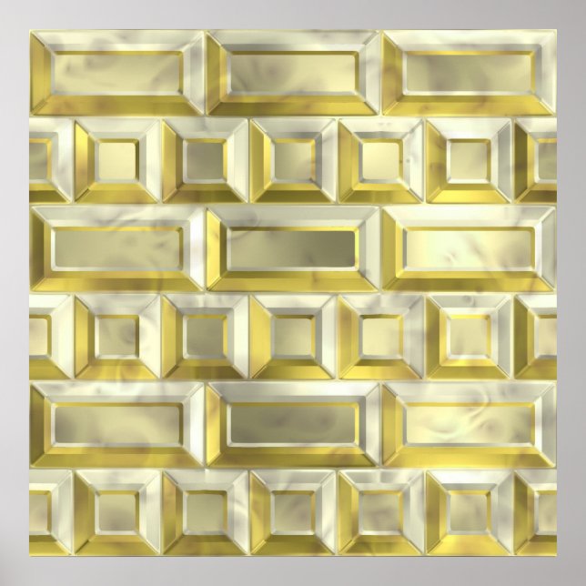 Poster Brick en or (Devant)