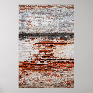 Poster brick wall on the roadabandoned, abstract, aged,
