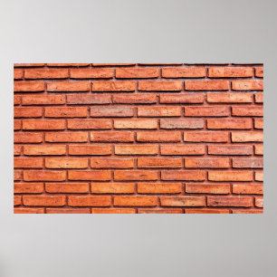 Poster Brick wall orange brick wall brick
