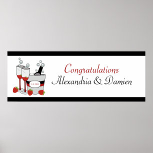 Poster Bridal Shower or Engagement Customized Banner