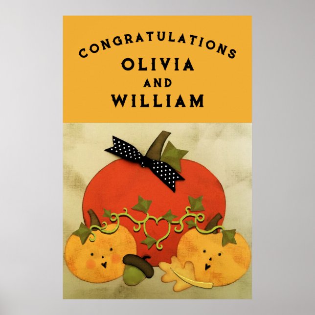 Poster Bridal Shower Wedding Congrats (Devant)