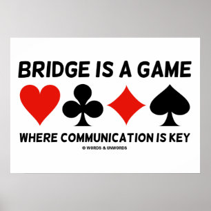 Poster Bridge Est Un Jeu Où La Communication Est Clé