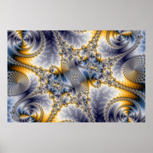 Poster Bridge Network - Mandelbrot Fractal Art