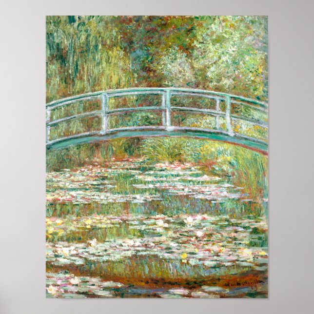 Poster Bridge over a Pond of Water Lilies by Claude Monet (Devant)