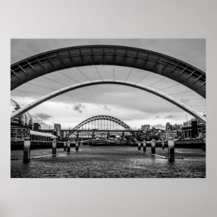 Poster Bridges, Newcastle upon Tyne Imprimer/Poster