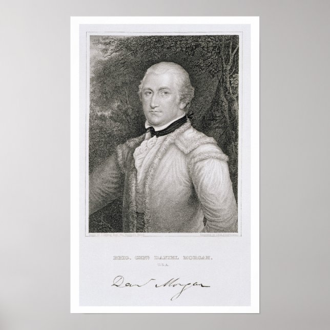 Poster Brigadier-général Daniel Morgan (1736-1802) engrav (Devant)