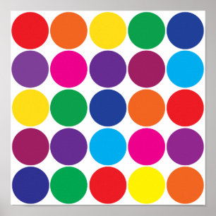 Poster Bright Bold Colorful Rainbow