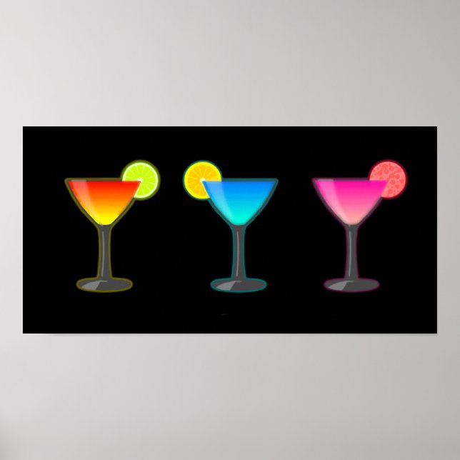 Poster Bright Cocktail Trio (Devant)