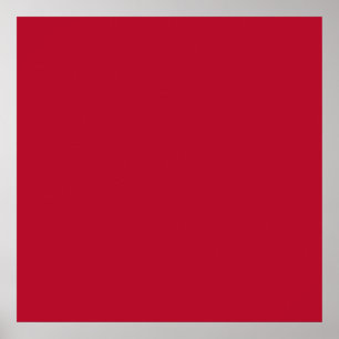 Poster Bright Crimson Rouge Solid Trend Couleur Arrière -