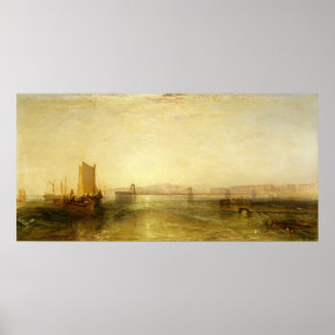 Poster Brighton from the Sea, vers 1829