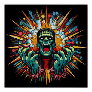 Poster brillant de Frankenstein's Melt Down