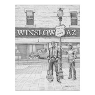 Poster brillant de STANDIN dans le coin