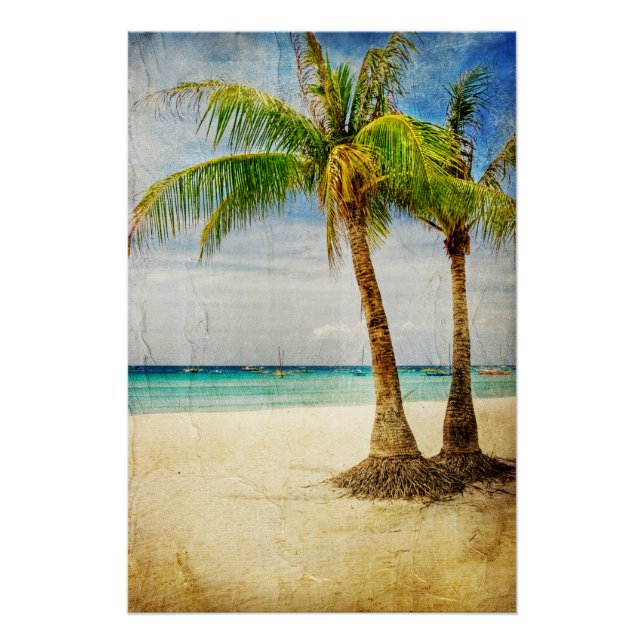 Poster brillant des palmiers (Devant)