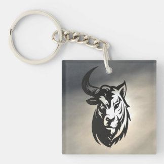 Poster brillant - half bull half tiger keychain