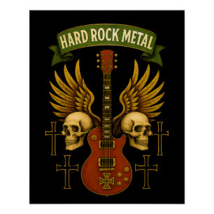 Poster brillant Hard Rock Metal