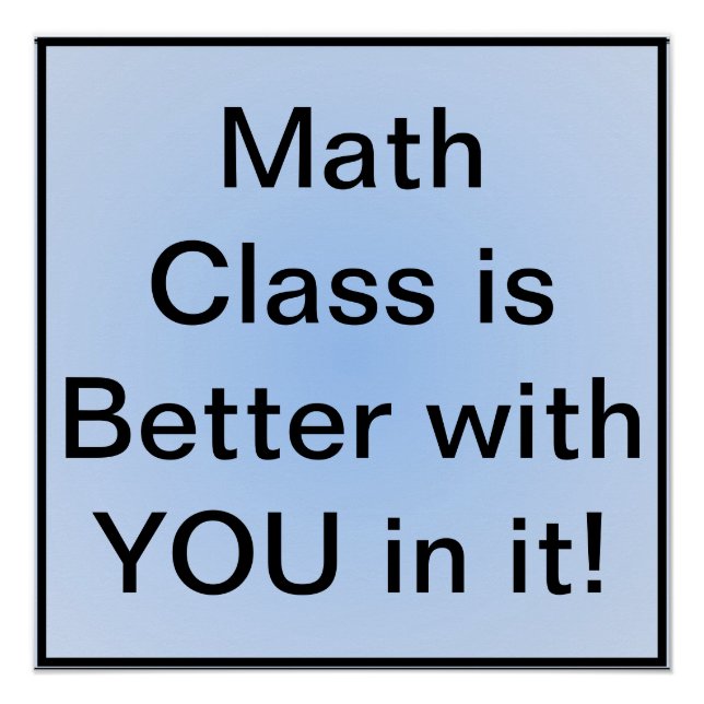 Poster brillant Inspirational Math (Devant)