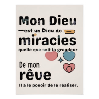 Poster brillant Mon Dieu