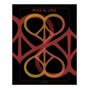 Poster brillant paix et amour