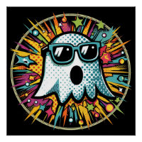 Poster brillant Pop Art Ghost