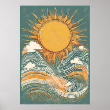Brillant Soleil au-dessus du soleil Illustration M