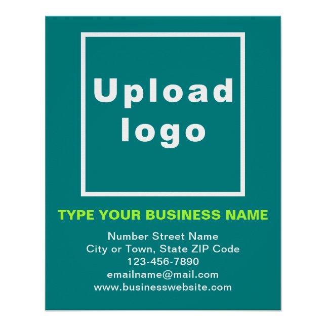 Poster brillant Turquoise de marque commerciale (Devant)