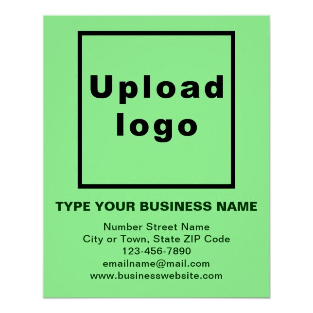 Poster brillant vert clair de marque commerciale (Devant)