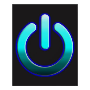Poster brillant Zer0 Power Zazzle