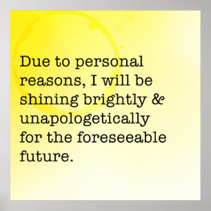 Poster Brillante Unapologtiquement Motivationnelle