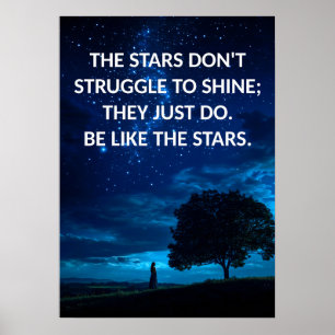 Poster Brille comme l'affiche de motivation étoiles
