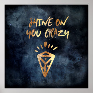 Poster Brille Sur Vous Crazy Diamond Citation Typographie