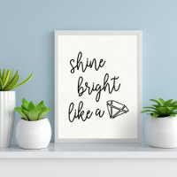 Briller comme une citation de typographie de diama