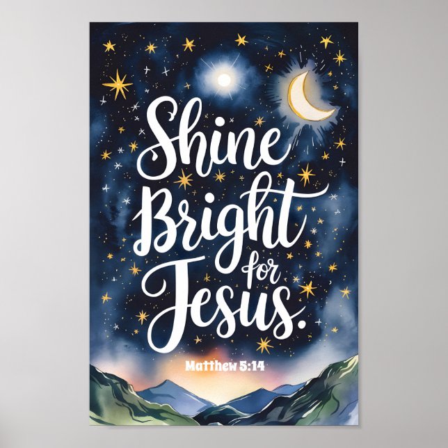 Poster Briller pour Jésus Christian Wall Art (Devant)