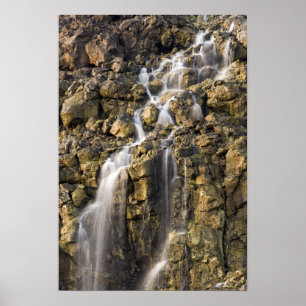 Poster Brine falls from volcanic rock drop off
