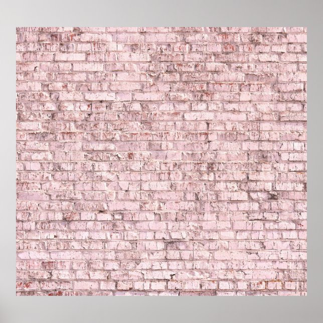 Poster Brique rose rétro : Saturée Abstraite (Devant)