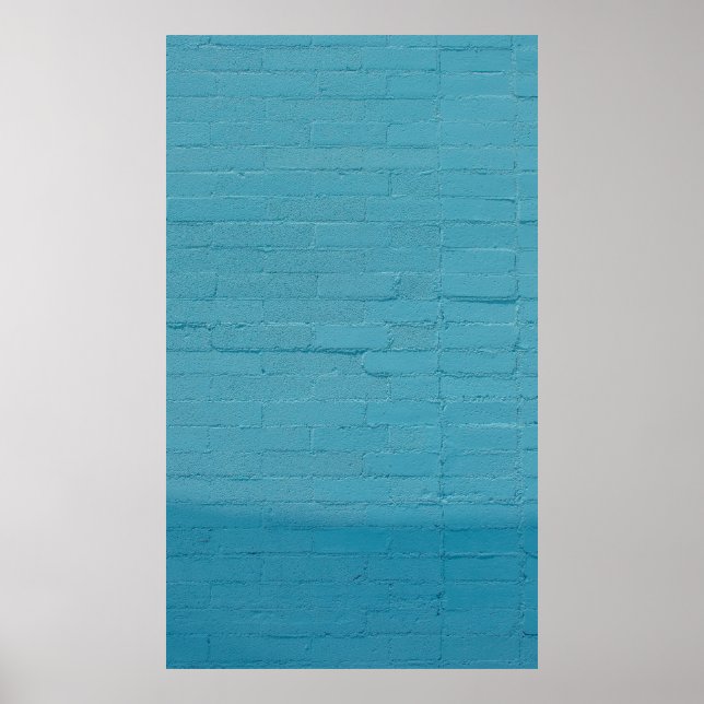 POSTER BRIQUES DE MUR BLEU (Devant)