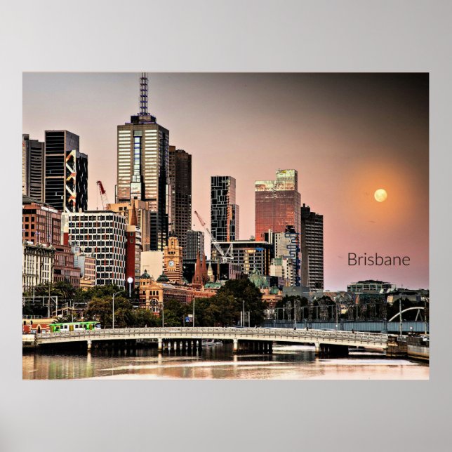 Poster Brisbane, Australie (Devant)