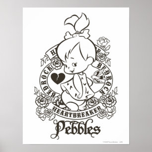Poster Brise-coeur PEBBLES™ B&W