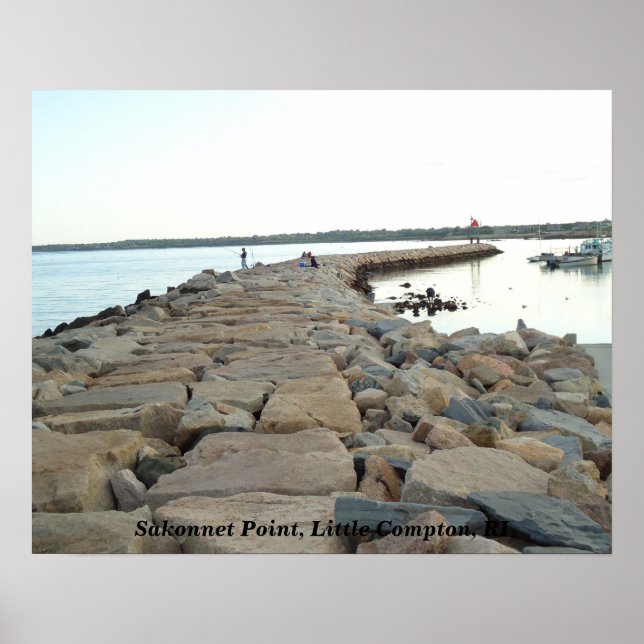 Poster brise-lames Sakonnet Point, Little Compton, RI (Devant)