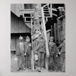 Poster Briseur Boys, 1900 de charbon. Photo vintage