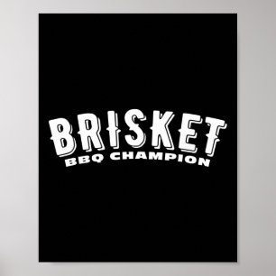Poster Brisket Bbq Champion Fumé Viande Bbq Texas Brisket