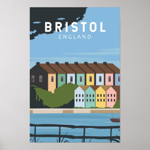 Poster Bristol Angleterre Art de Voyage Rétro Vintage
