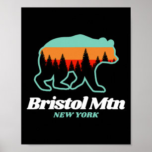 Poster Bristol Mountain New York Ski Snowboard Ours