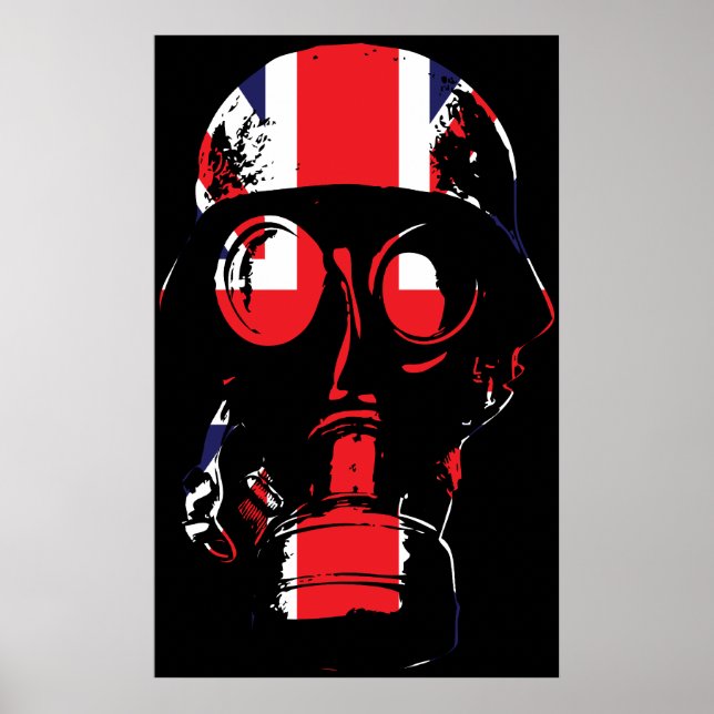 Poster britannique sur le masque à gaz (Devant)