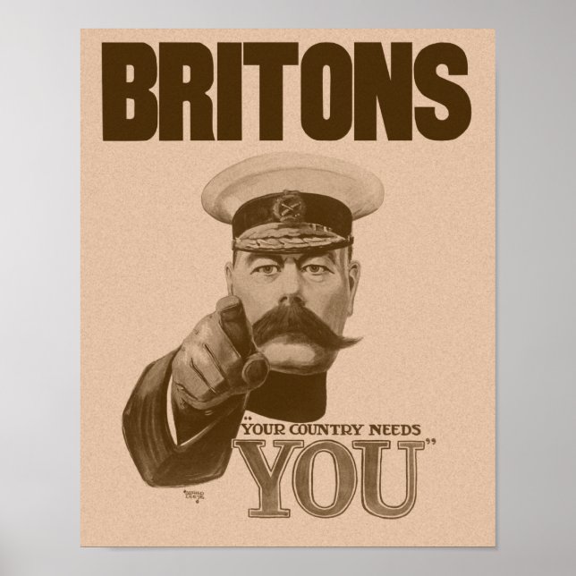 Poster Britanniques Votre Pays A Besoin De Vous - Lord Ki (Devant)